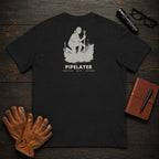 Pipelayer T-Shirt | Standard Back Print | Checking the Grade (Female) — Black