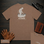 Plumber embroidered t-shirt in Espresso, Soldering a Joint (Female)
