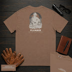 Plumber embroidered t-shirt in Espresso, Soldering a Joint (Male)