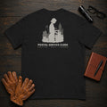 Postal Service Clerk t-shirt in Black, Weighing a Parcel (Female)