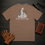 Postal Service Clerk t-shirt in Espresso, Weighing a Parcel (Female)