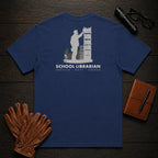 School Librarian t-shirt in True Navy, Shelving books (Male)