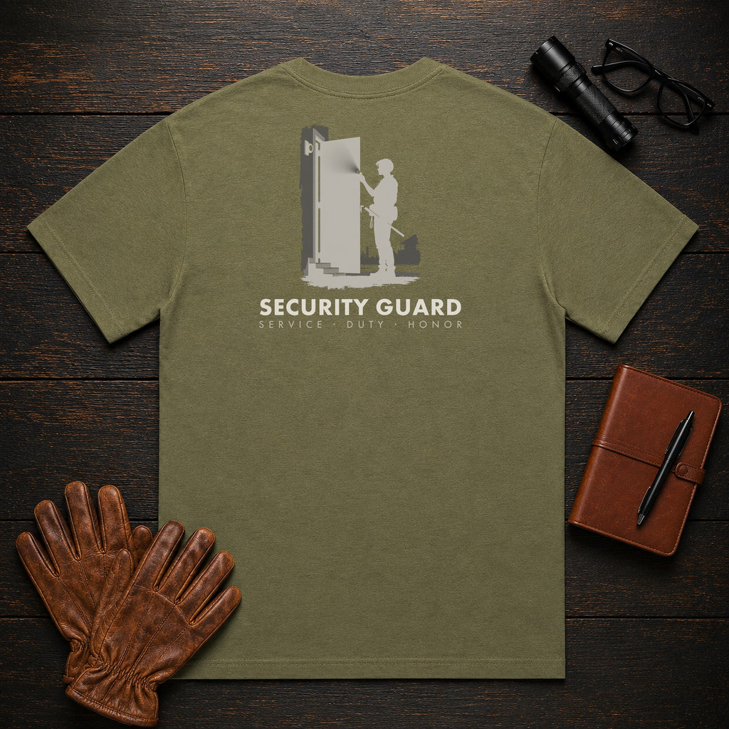 Security Guard t-shirt in Hemp, Door Check (Female)
