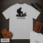 Ski Patrol embroidered t-shirt in Granite, Toboggan Check (Female)