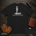 Surveying Technician embroidered t-shirt in Black, Holding the Pole (Female)