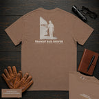 Transit Bus Driver embroidered t-shirt in Espresso, Depot Walkaround (Female)