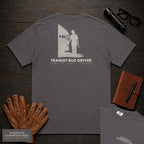 Transit Bus Driver embroidered t-shirt in Graphite, Depot Walkaround (Female)