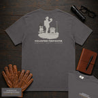 Volunteer Firefighter embroidered t-shirt in Graphite, Gear Check (Female)