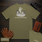 Volunteer Firefighter embroidered t-shirt in Hemp, Gear Check (Female)