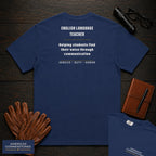 English Language Teacher embroidered t-shirt in True Navy