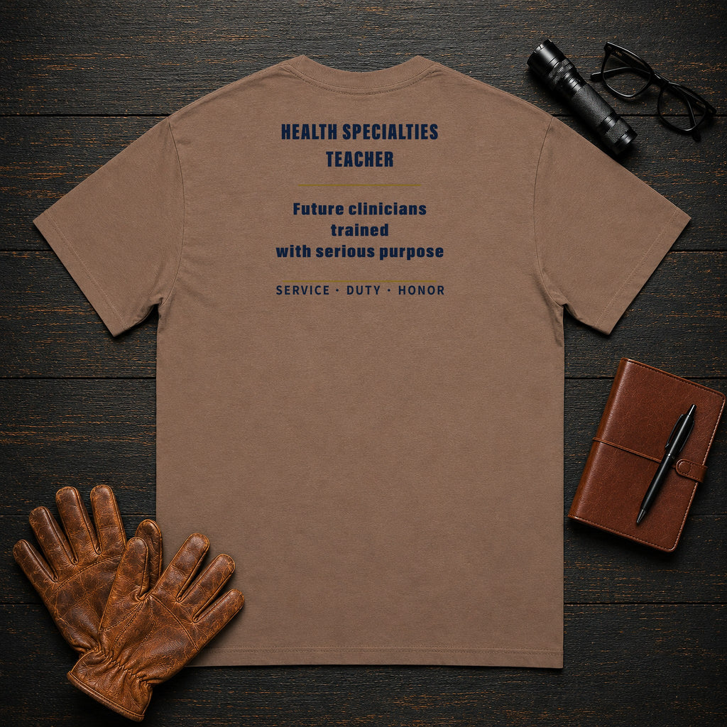 Health Specialties Teacher T-Shirt in Espresso — Americas Cornerstones