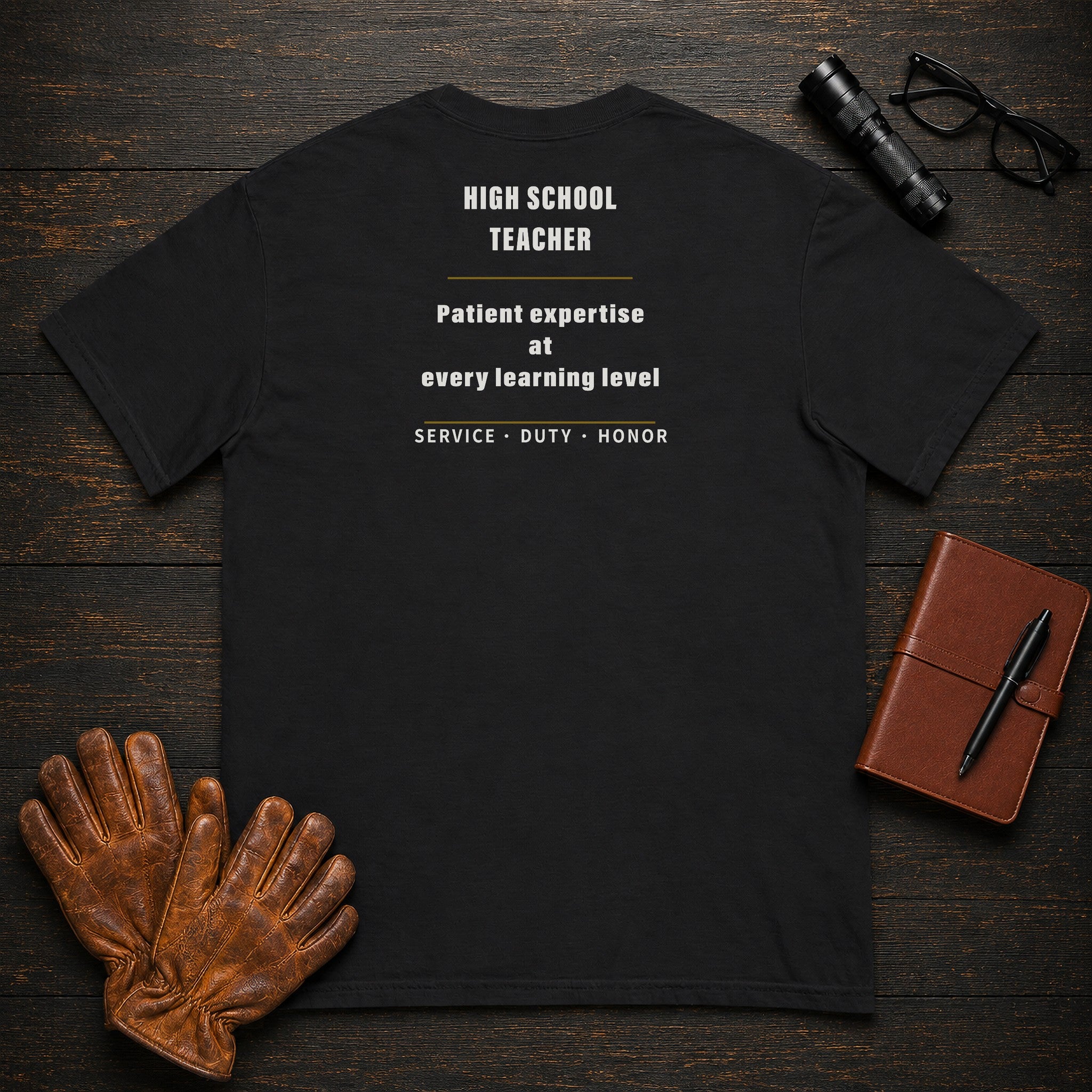High School Teacher T-Shirt in Black — Americas Cornerstones