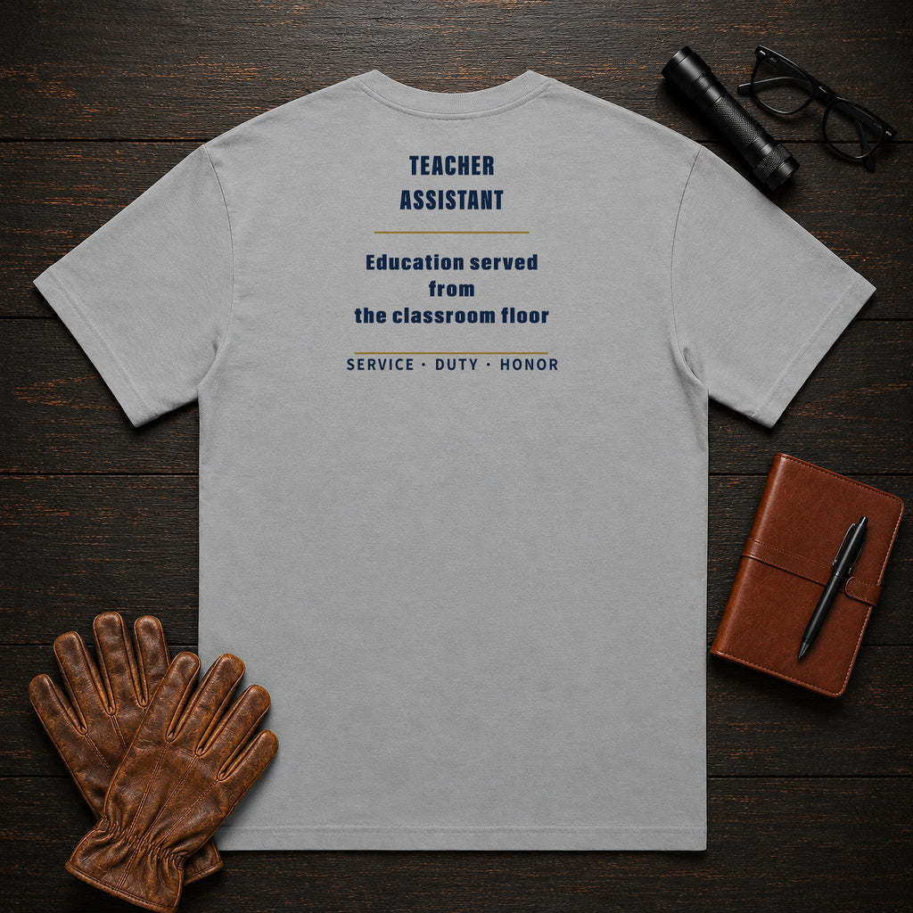 Teacher Assistant T-Shirt in Grey — Americas Cornerstones