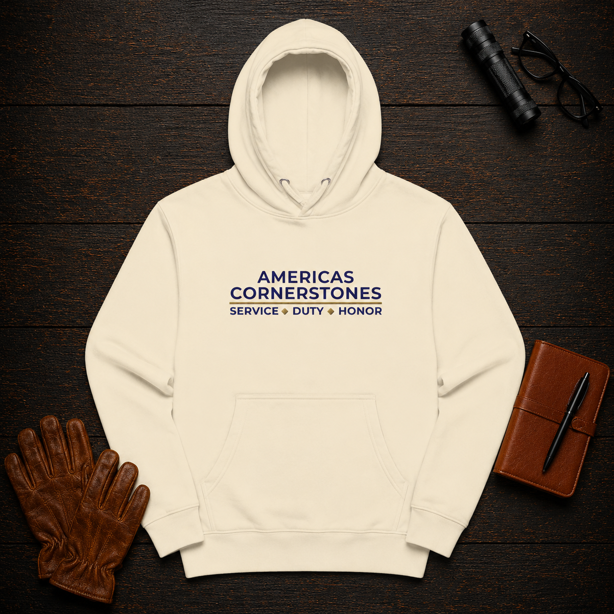 Pullover Hoodie in Bone — Americas Cornerstones