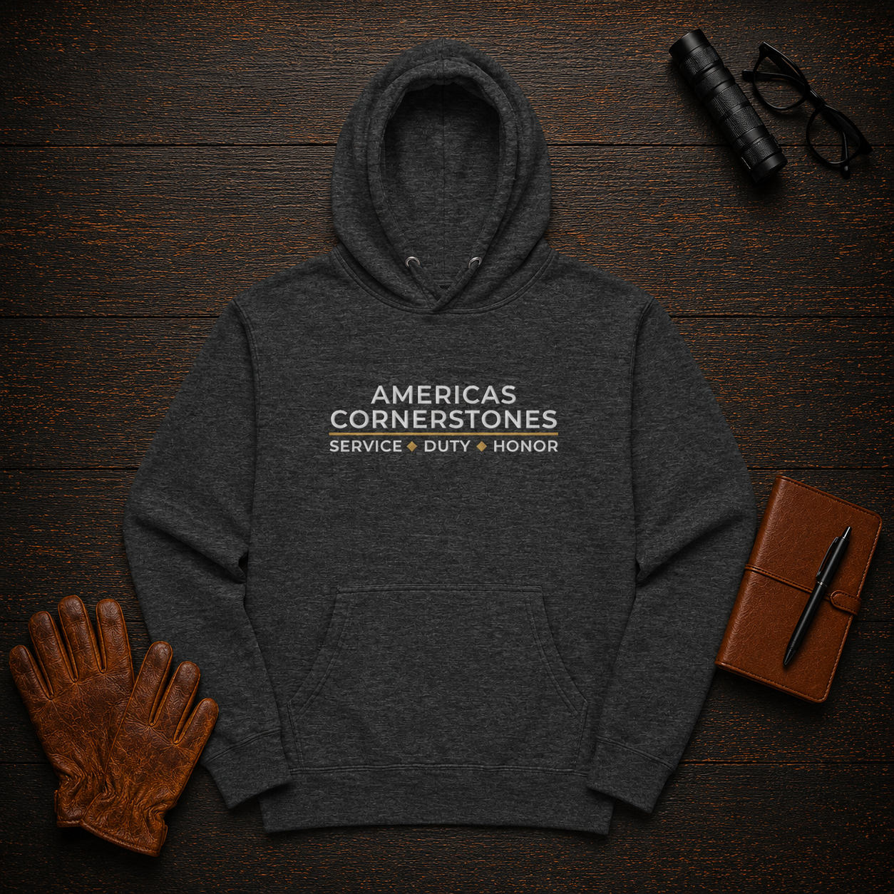 Pullover Hoodie in Charcoal Heather — Americas Cornerstones