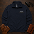 Quarter-Zip Fleece Pullover in Navy, front view — Americas Cornerstones
